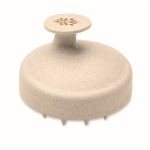 Spazzola massaggiante in plastica per massaggiare ed esfoliare il cuoio capelluto color beige seconda vista principale