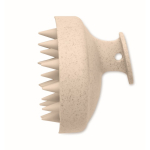 Spazzola massaggiante in plastica per massaggiare ed esfoliare il cuoio capelluto color beige settima vista