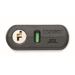 Lucchetto TSA in ferro e corpo in plastica con combinazione a 4 cifre color nero ottava vista