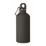 Borraccia in acciaio inox riciclato antiperdita con finitura gommata 500 ml color nero
