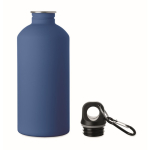 Borraccia in acciaio inox riciclato antiperdita con finitura gommata 500 ml color blu reale seconda vista