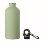 Borraccia in acciaio inox riciclato antiperdita con finitura gommata 500 ml color verde menta seconda vista
