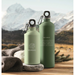 Borraccia in acciaio inox riciclato antiperdita con finitura gommata 500 ml color verde menta vista ambiente principale