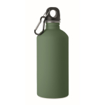 Borraccia in acciaio inox riciclato antiperdita con finitura gommata 500 ml color verde scuro