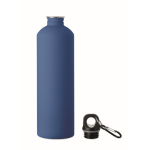 Borraccia in acciaio inox riciclato con finitura gommata e moschettone 750 ml color blu reale seconda vista