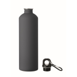 Borraccia in acciaio inox riciclato con finitura gommata e moschettone 750 ml color blu mare seconda vista