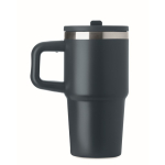 Bicchiere termico in acciaio inox riciclato con coperchio e cannuccia 500ml color blu mare sesta vista