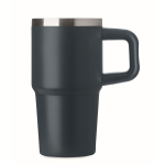 Bicchiere termico in acciaio inox riciclato con coperchio e cannuccia 500ml color blu mare ottava vista