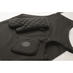 Set da cucina in cotone riciclato con cuciture trapuntate 180 g/m² color nero vista principale