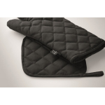 Set da cucina in cotone riciclato con cuciture trapuntate 180 g/m² color nero terza vista fotografica