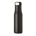 Bottiglia termica in acciaio inox riciclato con manico e tappo facile 500 ml color nero quinta vista