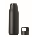 Bottiglia termica in acciaio inox riciclato con manico e tappo facile 500 ml color nero settima vista