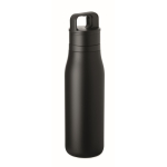 Bottiglia termica in acciaio inox riciclato con manico e tappo facile 500 ml color nero ottava vista