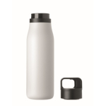 Bottiglia termica in acciaio inox riciclato con manico e tappo facile 500 ml color bianco settima vista