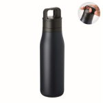 Bottiglia termica in acciaio inox riciclato con manico e tappo facile 500 ml color blu mare