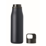 Bottiglia termica in acciaio inox riciclato con manico e tappo facile 500 ml color blu mare settima vista
