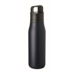 Bottiglia termica in acciaio inox riciclato con manico e tappo facile 500 ml color blu mare ottava vista
