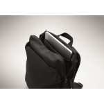 Zaino in nylon idrorepellente compatibile con laptop da 16” color nero terza vista fotografica
