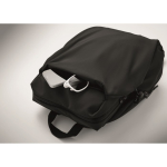 Zaino in nylon idrorepellente compatibile con laptop da 16” color nero quinta vista fotografica