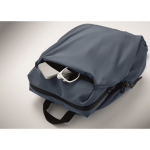 Zaino in nylon idrorepellente compatibile con laptop da 16” color nero opaco quinta vista fotografica