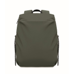 Zaino in nylon idrorepellente compatibile con laptop da 16” color verde scuro settima vista
