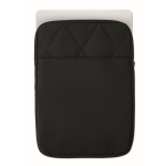 Custodia per laptop in nylon imbottita con tasca frontale 15'' color nero terza vista