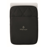 Custodia per laptop in nylon imbottita con tasca frontale 15'' color nero terza vista principale