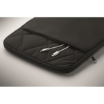 Custodia per laptop in nylon imbottita con tasca frontale 15'' color nero quinta vista fotografica