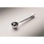 Cucchiaio dosatore in acciaio inox con clip di chiusura 15 ml color argento terza vista fotografica