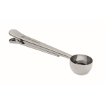 Cucchiaio dosatore in acciaio inox con clip di chiusura 15 ml color argento vista principale
