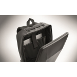 Zaino per laptop in RPET 600D con frontale rigido 15'' color nero sesta vista fotografica