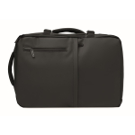 Zaino espandibile in RPET 600D con scomparti e fascia per trolley 20L color nero ottava vista