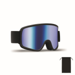 Maschera da sci con lente a specchio con protezione UV400 e antigraffio color blu