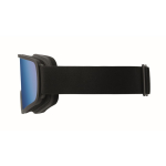Maschera da sci con lente a specchio con protezione UV400 e antigraffio color blu terza vista
