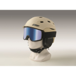 Maschera da sci con lente a specchio con protezione UV400 e antigraffio color blu vista fotografia