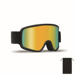 Maschera da sci con lente a specchio con protezione UV400 e antigraffio color arancione