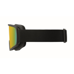 Maschera da sci con lente a specchio con protezione UV400 e antigraffio color arancione terza vista