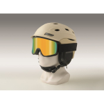 Maschera da sci con lente a specchio con protezione UV400 e antigraffio color arancione vista fotografia