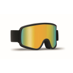 Maschera da sci con lente a specchio con protezione UV400 e antigraffio color arancione