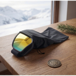 Maschera da sci con lente a specchio con protezione UV400 e antigraffio color arancione seconda vista ambiente