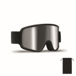 Maschera da sci con lente a specchio con protezione UV400 e antigraffio color argento brillante