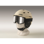 Maschera da sci con lente a specchio con protezione UV400 e antigraffio color argento brillante vista fotografia