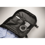 Zaino da cabina estensibile in RPET 600D con tasche multiple 20 L color nero ottava vista fotografica