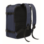 Zaino da cabina estensibile in RPET 600D con tasche multiple 20 L color blu terza vista