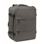 Zaino da cabina estensibile in RPET 600D con tasche multiple 20 L color grigio scuro