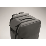 Zaino da cabina estensibile in RPET 600D con tasche multiple 20 L color grigio scuro quinta vista fotografica
