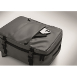 Zaino da cabina estensibile in RPET 600D con tasche multiple 20 L color grigio scuro vista fotografia