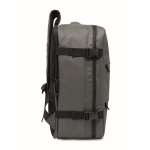 Zaino da cabina estensibile in RPET 600D con tasche multiple 20 L color grigio scuro decima vista