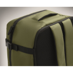 Zaino da cabina estensibile in RPET 600D con tasche multiple 20 L color verde militare sesta vista fotografica