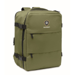 Zaino da cabina estensibile in RPET 600D con tasche multiple 20 L color verde militare vista principale
